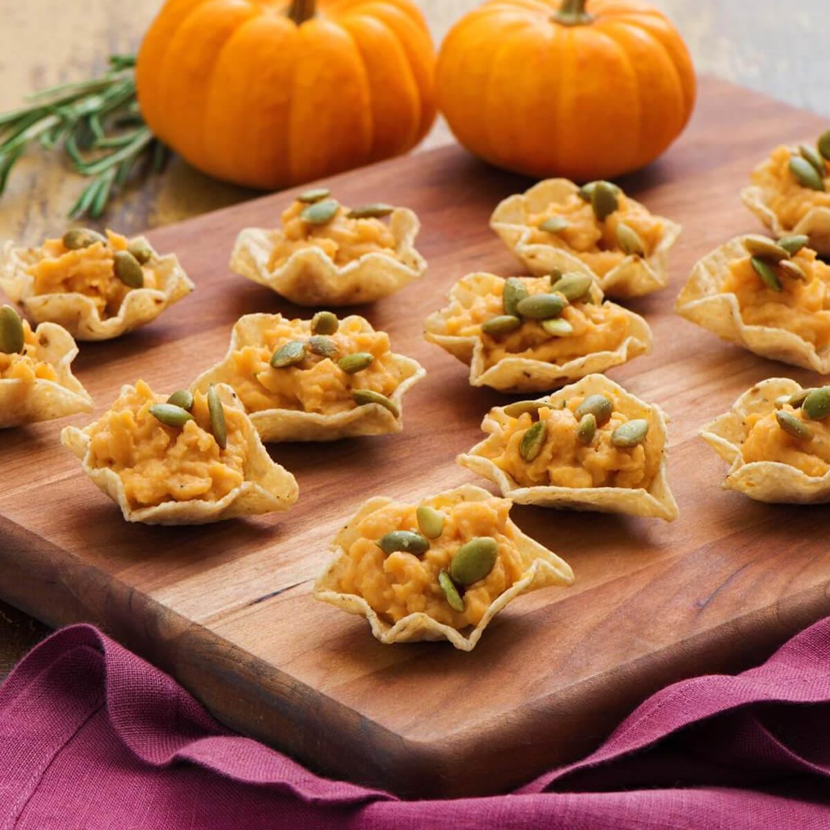 Pumpkin Tortilla Scoops!®