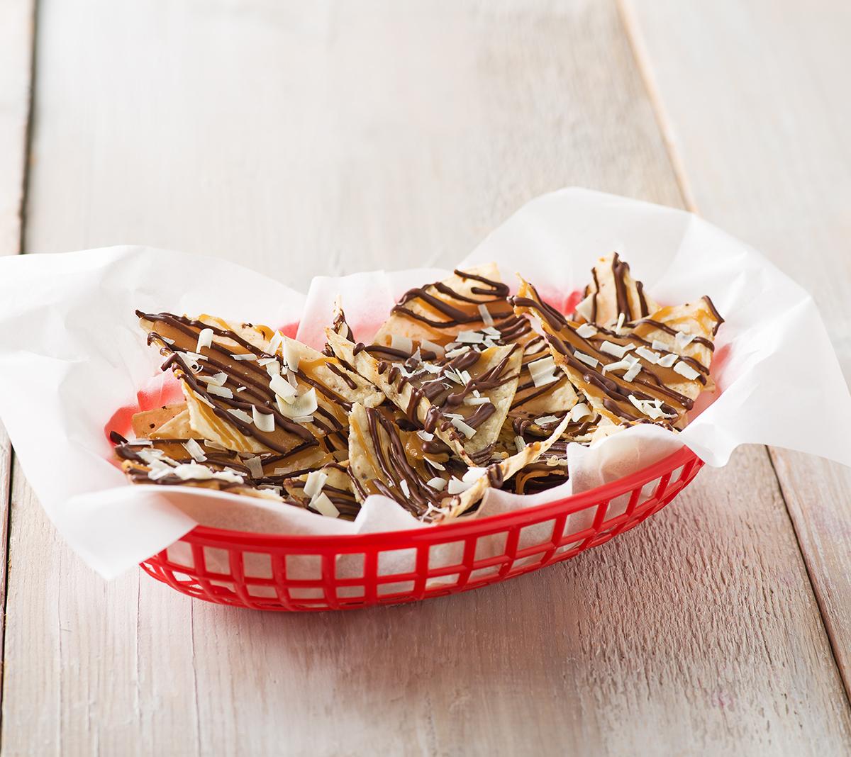 Tuiles de caramel salé et de chocolat