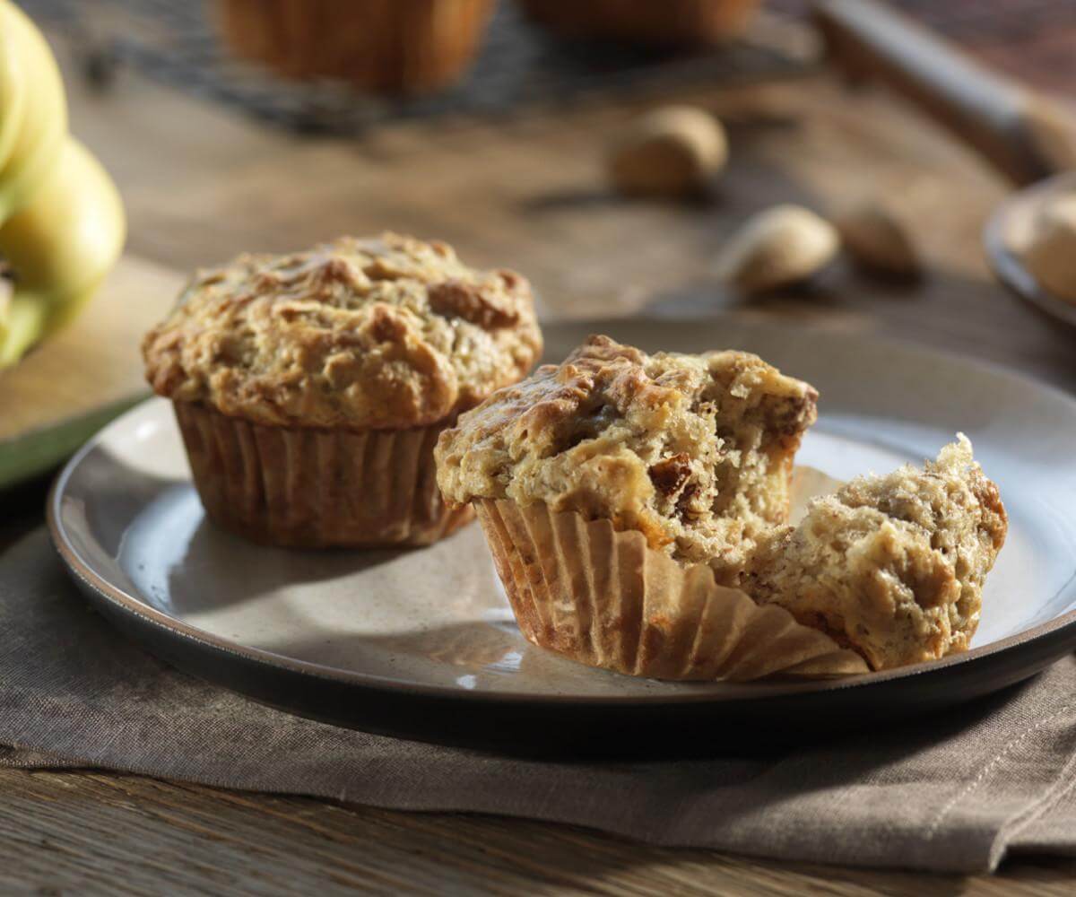 Whole Grain Banana Muffins