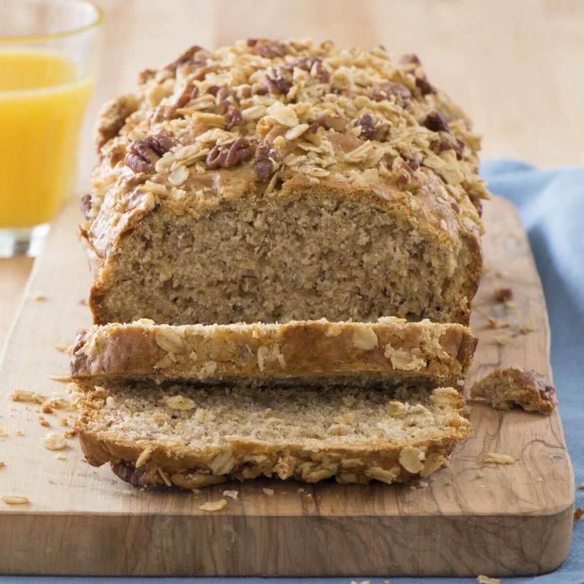 Banana Pecan Oatmeal Bread
