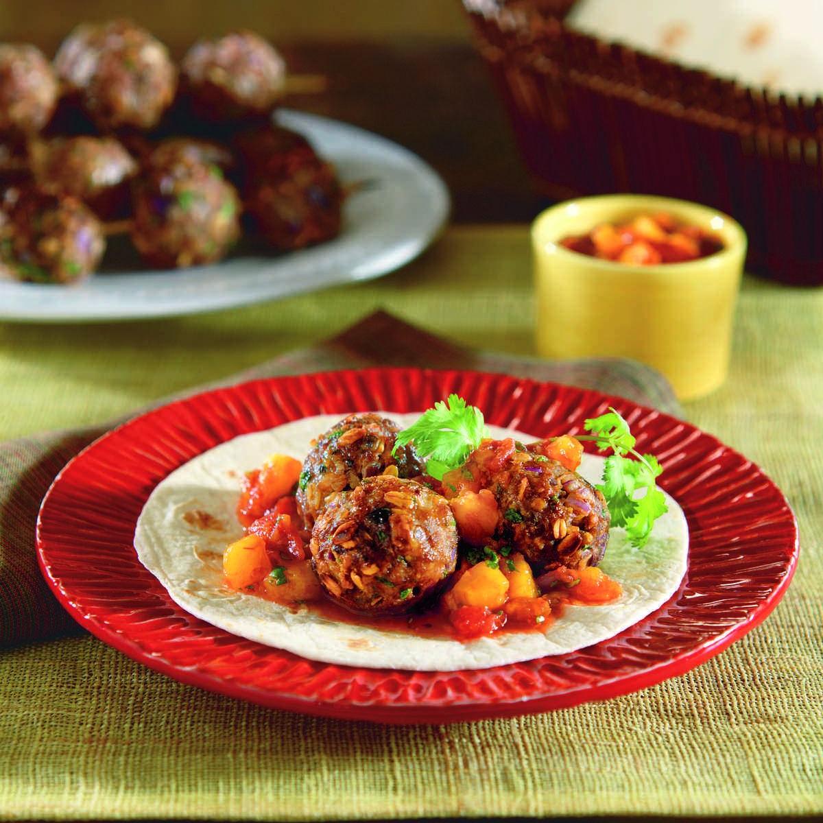 Cuban Meatball Kabobs