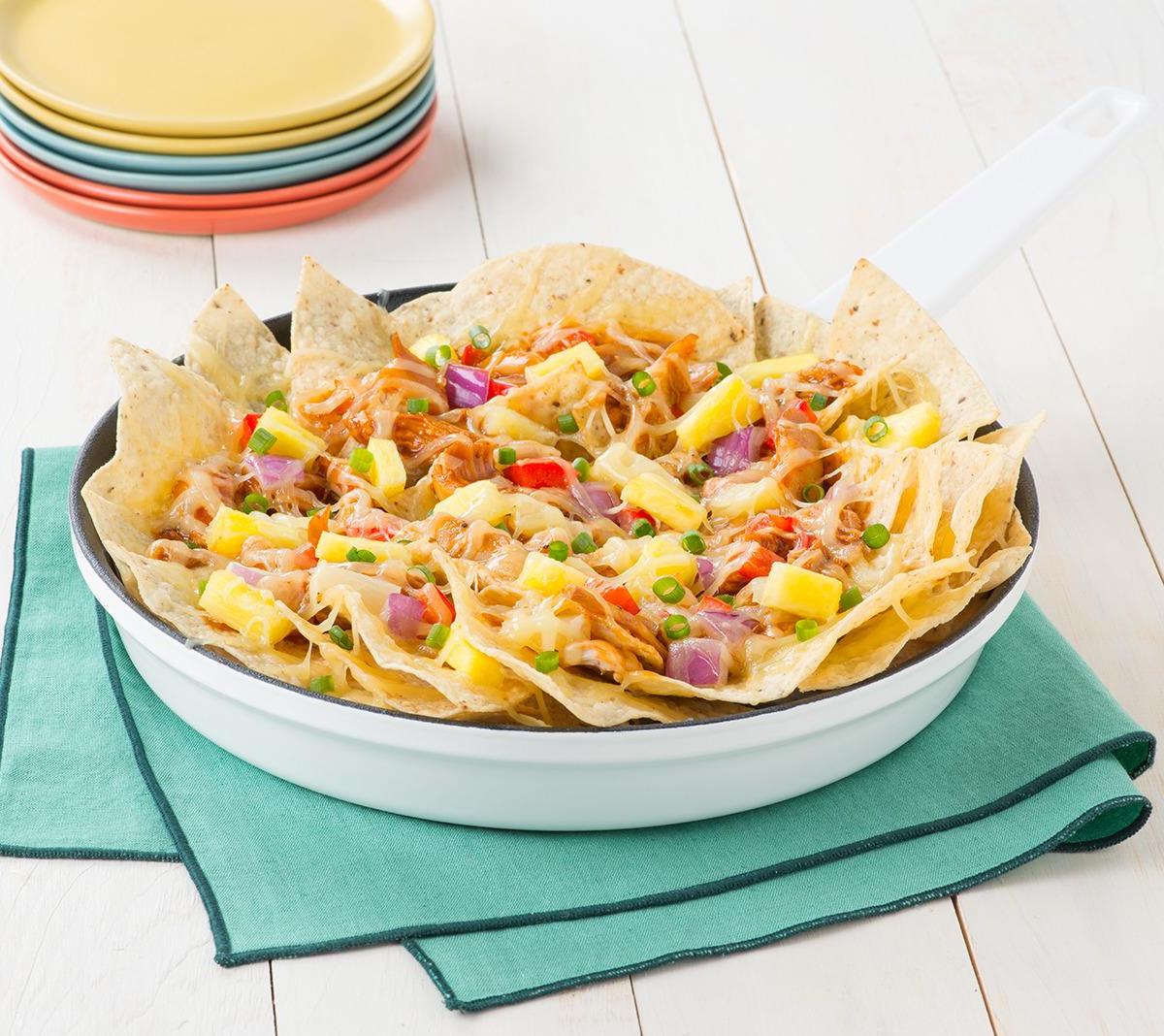 Baked Hawaiian Skillet Nachos