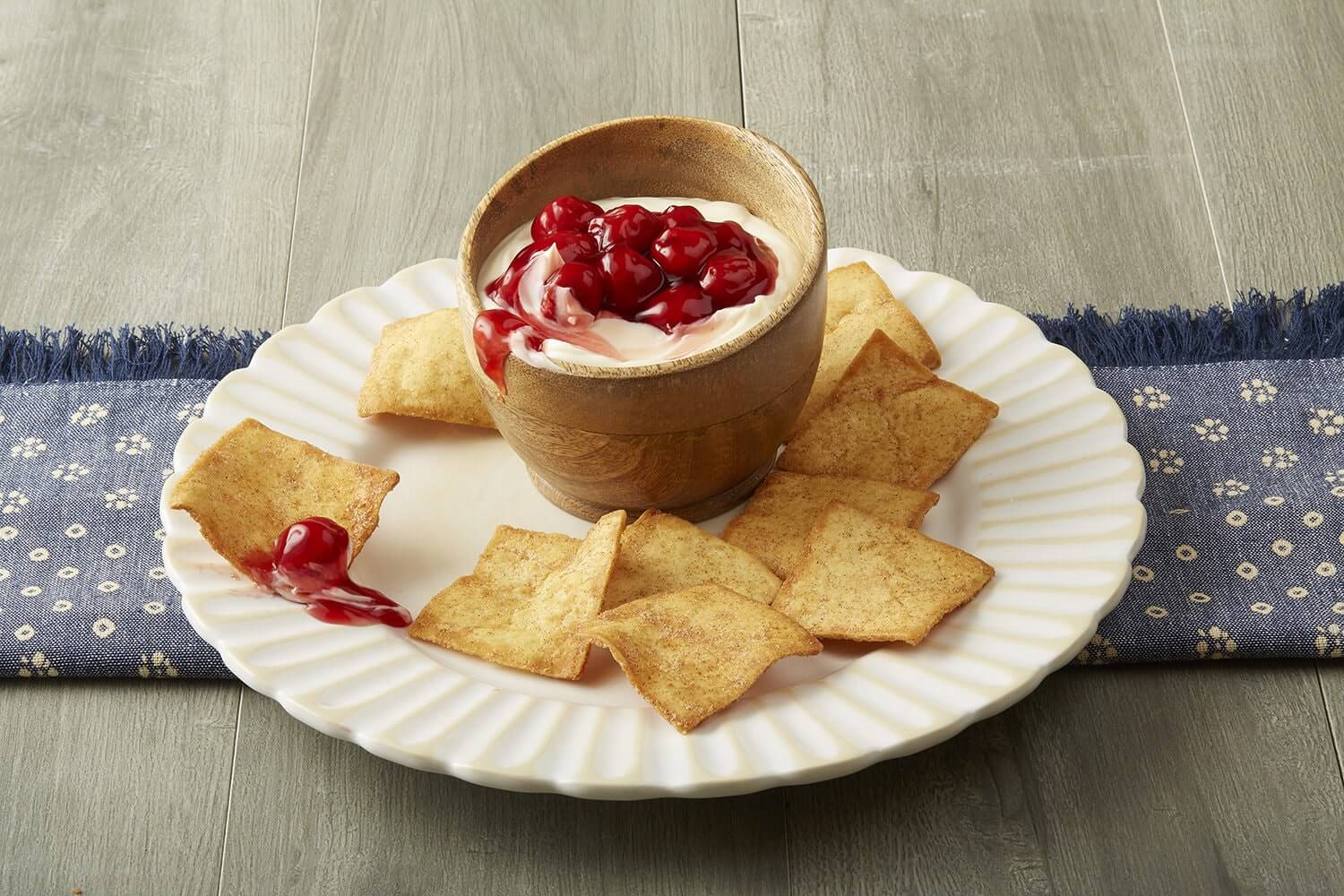 Dip de pastel de queso y cereza