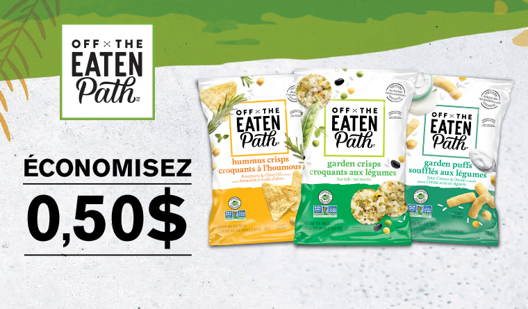 <h3>Essayez dès aujourd’hui les NOUVELLES collations Off The Eaten Path<sup>MC</sup>!</h3>