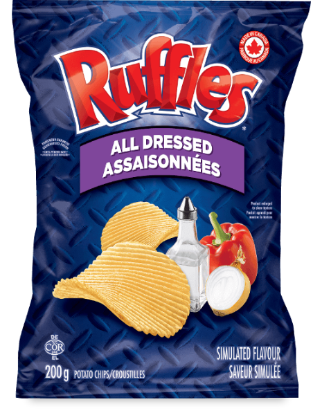 Croustilles RUFFLES<sup>®</sup> Saveur simulée Assaisonnées