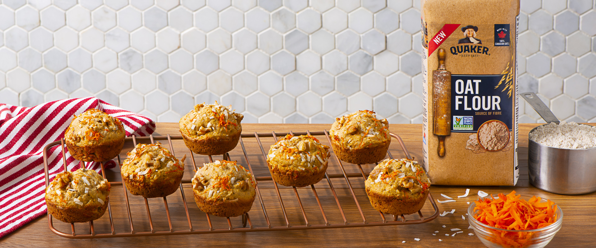 Muffins aux carottes à la farine d’avoine