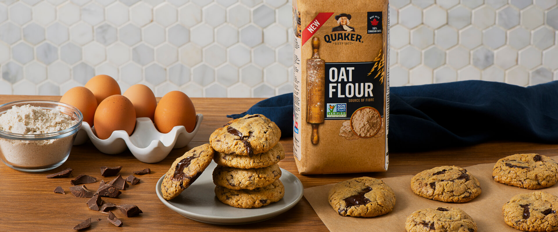 Chunky Chocolate Oat Cookies