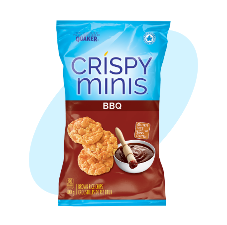 Quaker<sup>®</sup> Crispy Minis<sup>®</sup> BBQ Flavour Brown Rice Chips
