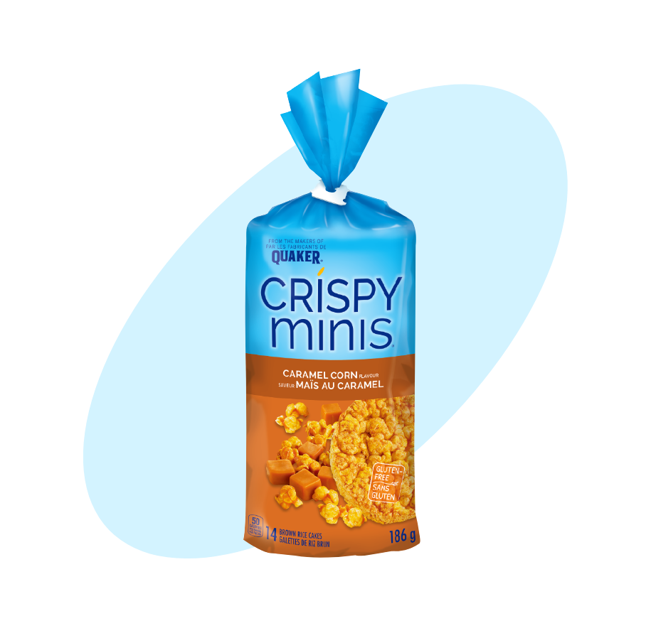 Quaker<sup>®</sup>Galettes de riz brun Crispy Minis<sup>®</sup>Saveur Maïs au caramel