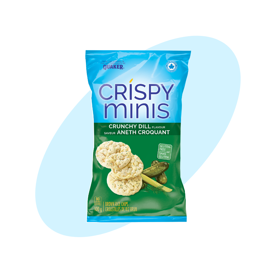 Quaker<sup>®</sup> Crispy Minis<sup>®</sup> Crunchy Dill Flavour Brown Rice Chips