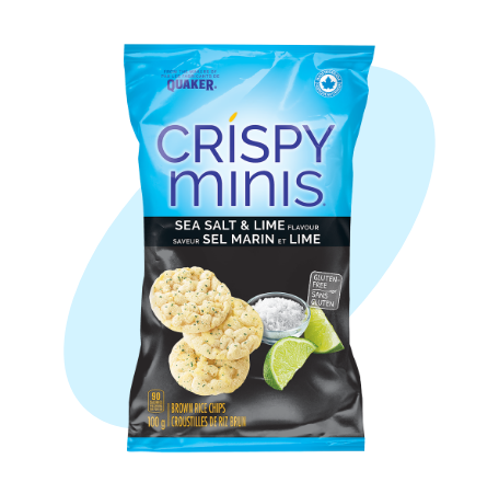 Quaker<sup>®</sup> Crispy Minis<sup>®</sup> Sea Salt & Lime Flavour Brown Rice Chips
