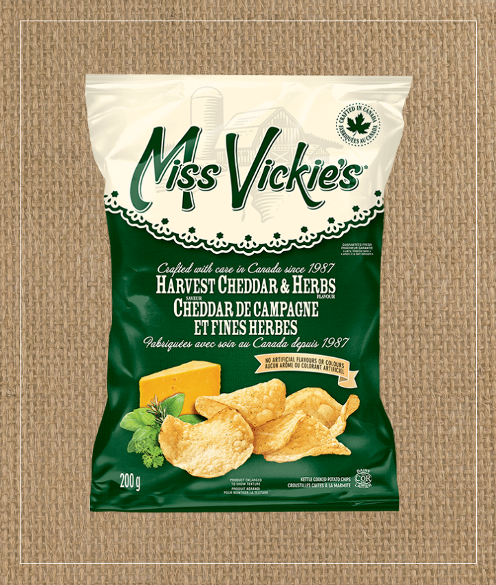 MISS VICKIE’S<sup>®</sup> Harvest Cheddar & Herbs Kettle Cooked Potato Chips