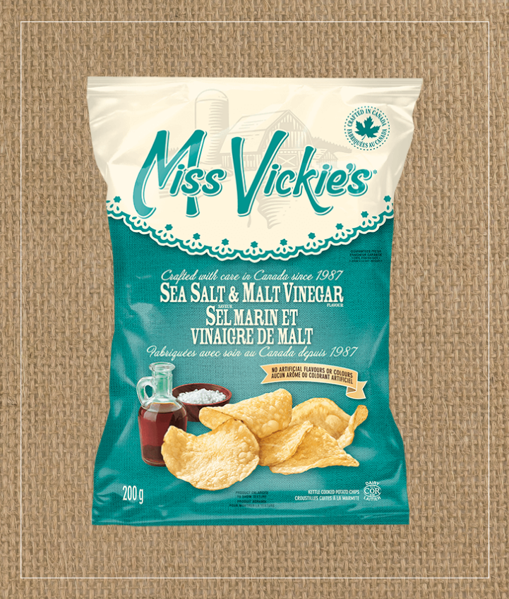 MISS VICKIE’S<sup>®</sup> Sea Salt & Malt Vinegar Kettle Cooked Potato Chips
