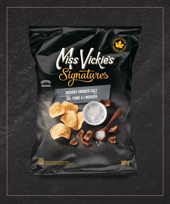 MISS VICKIE’S<sup>®</sup> Signatures Hickory Smoked Salt Flavour Kettle Cooked Potato Chips