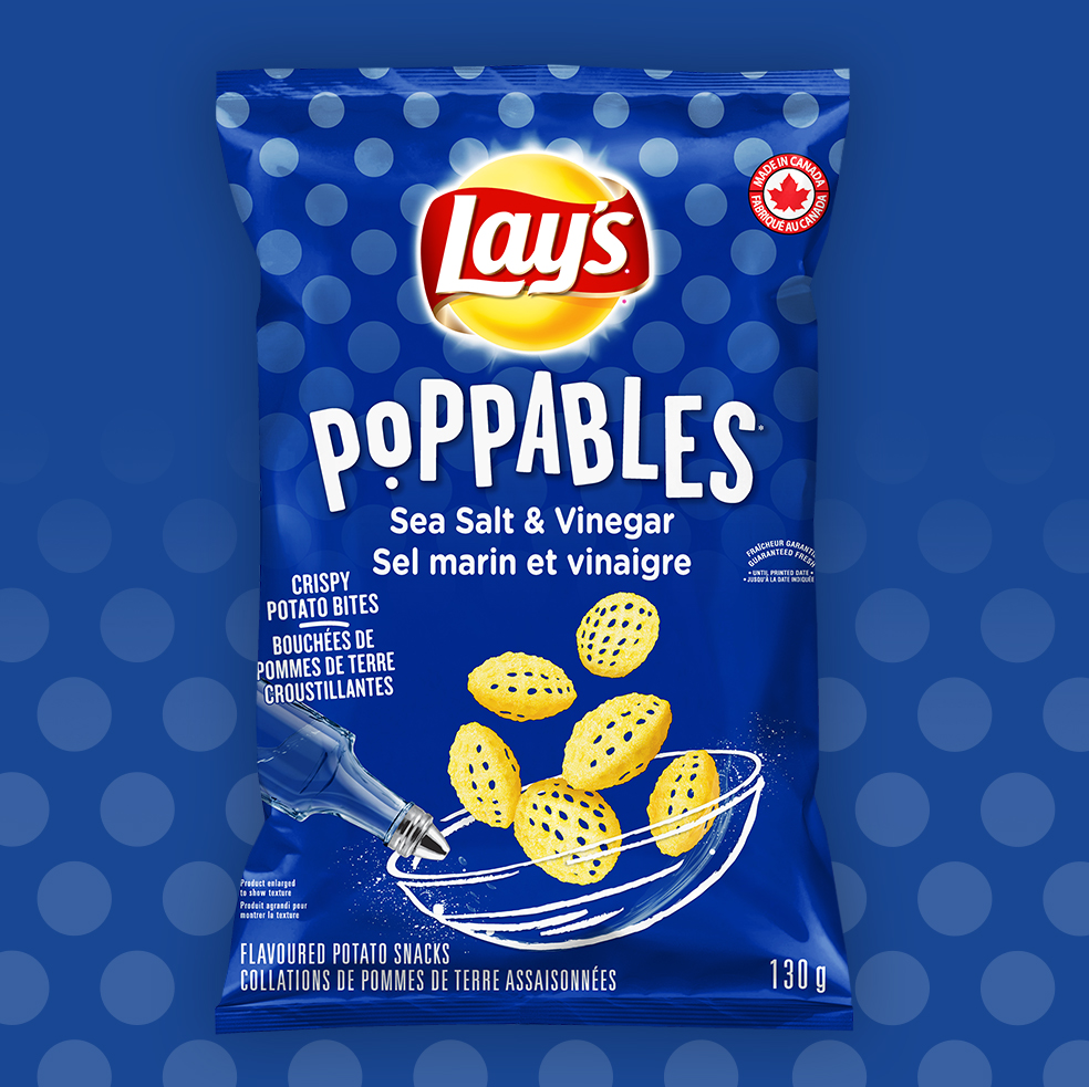 Collations de pommes de terre assaisonnées LAY’S POPPABLES<sup>®</sup> Sel marin et vinaigre