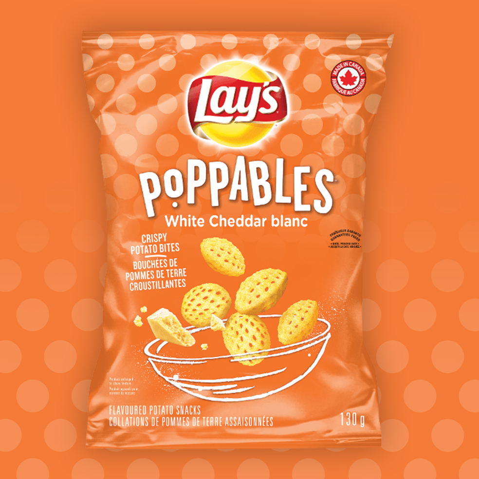 LAY'S POPPABLES<sup>®</sup> White Cheddar Flavoured Potato Snacks