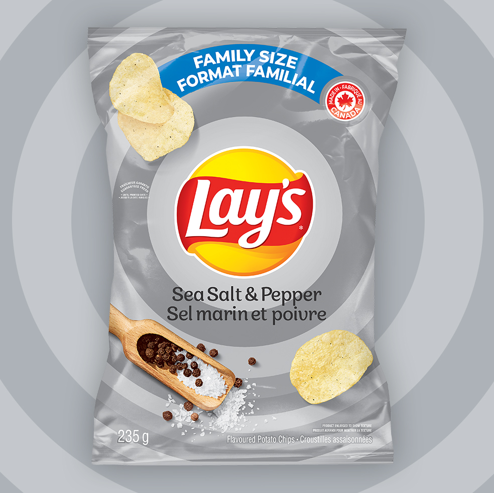 LAY'S® Croustilles assaisonnées Sel marin et poivre