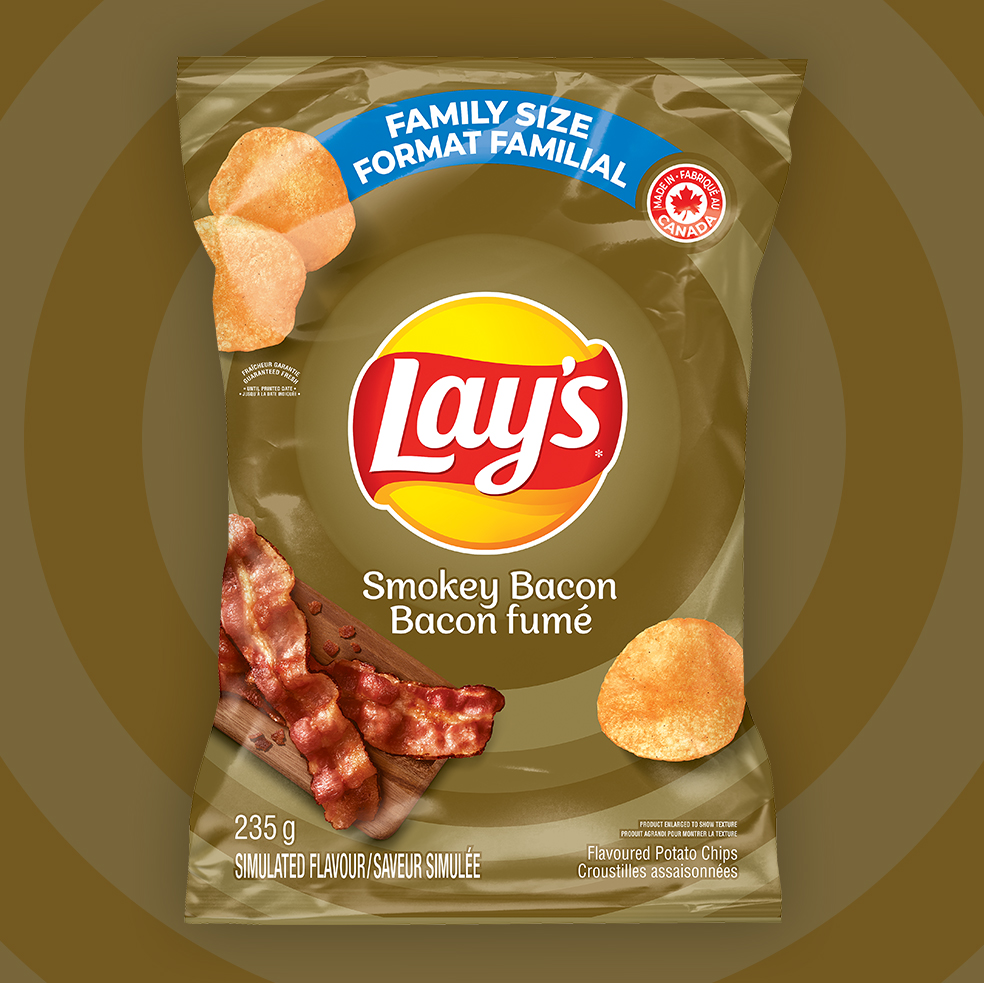 LAY'S® Croustilles assaisonnées Bacon fumé