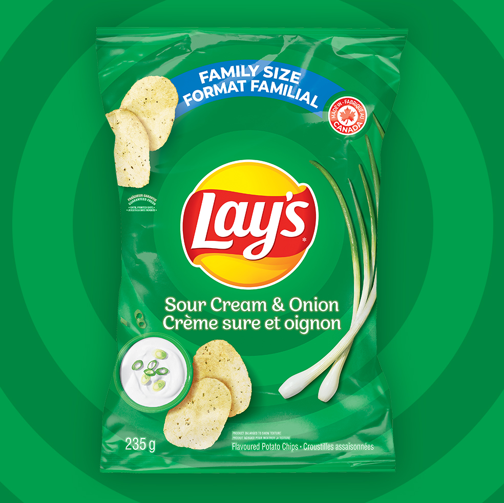 LAY'S® Croustilles assaisonnées Crème sure et oignon