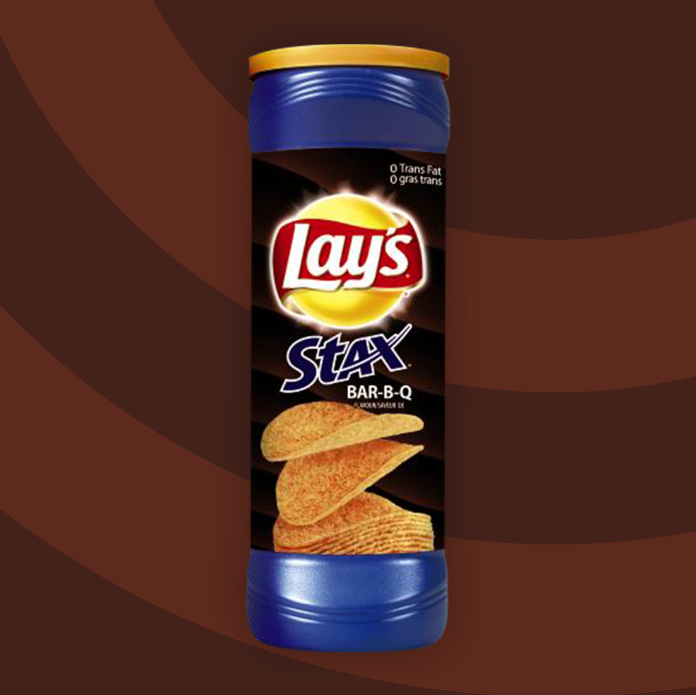 LAY'S STAX® Bar•B•Q Flavoured Potato Crisps