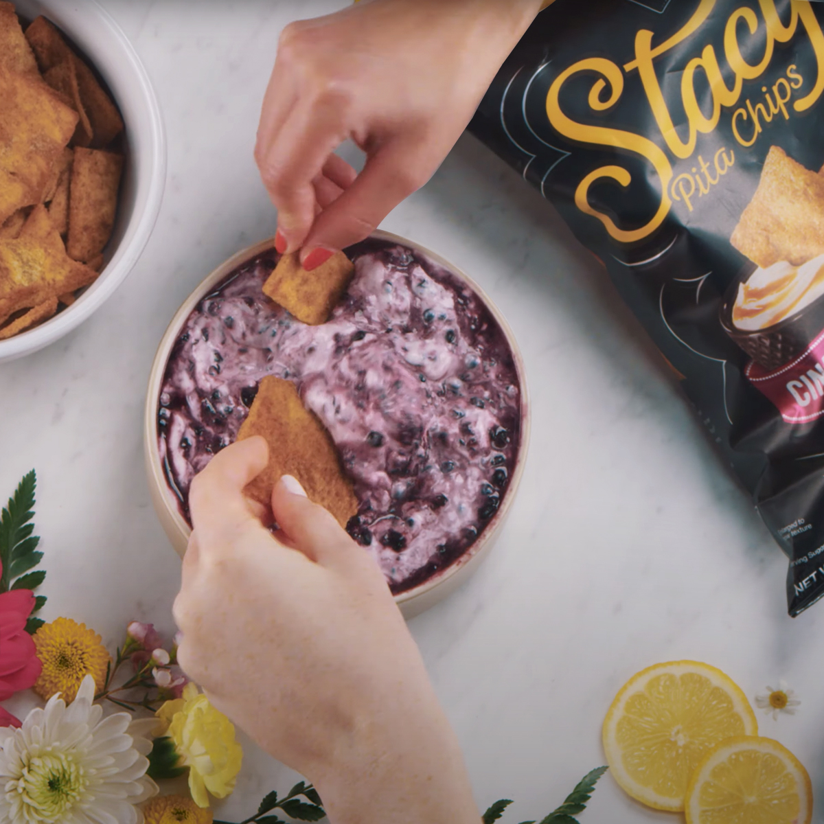 Stacy’s® Honey-Blackberry Greek Yogurt Dip Recipe