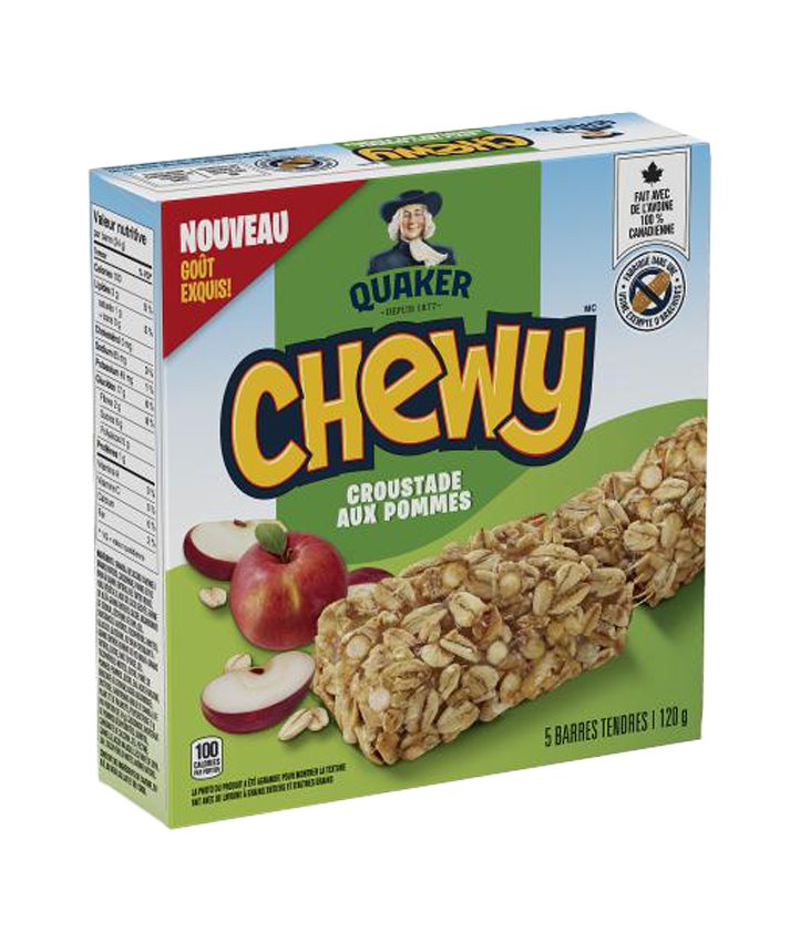 Barres tendres Quaker Chewy<sup>®</sup> – Croustade aux pommes