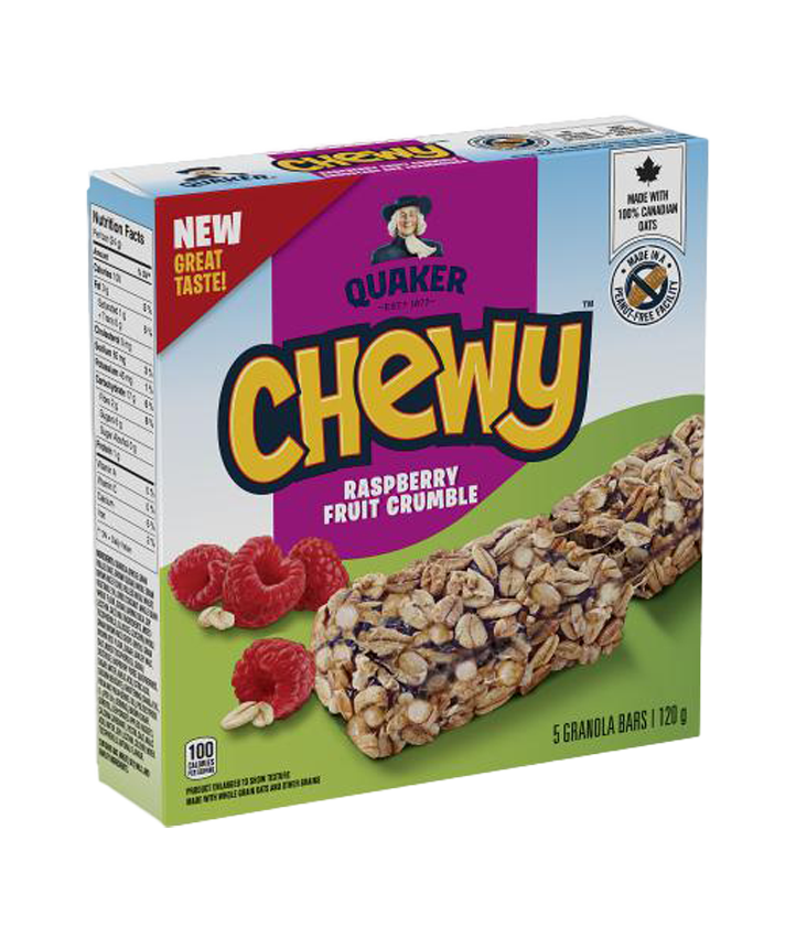 Barres tendres Quaker Chewy<sup>®</sup> – Croustade aux framboises