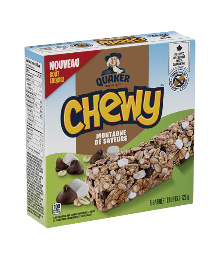 Barres tendres Quaker Chewy<sup>®</sup> – Montagne de saveurs