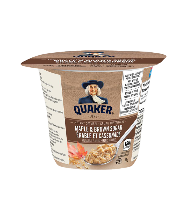 Coupe de gruau instantané Quaker<sup>®</sup> – Érable et cassonade