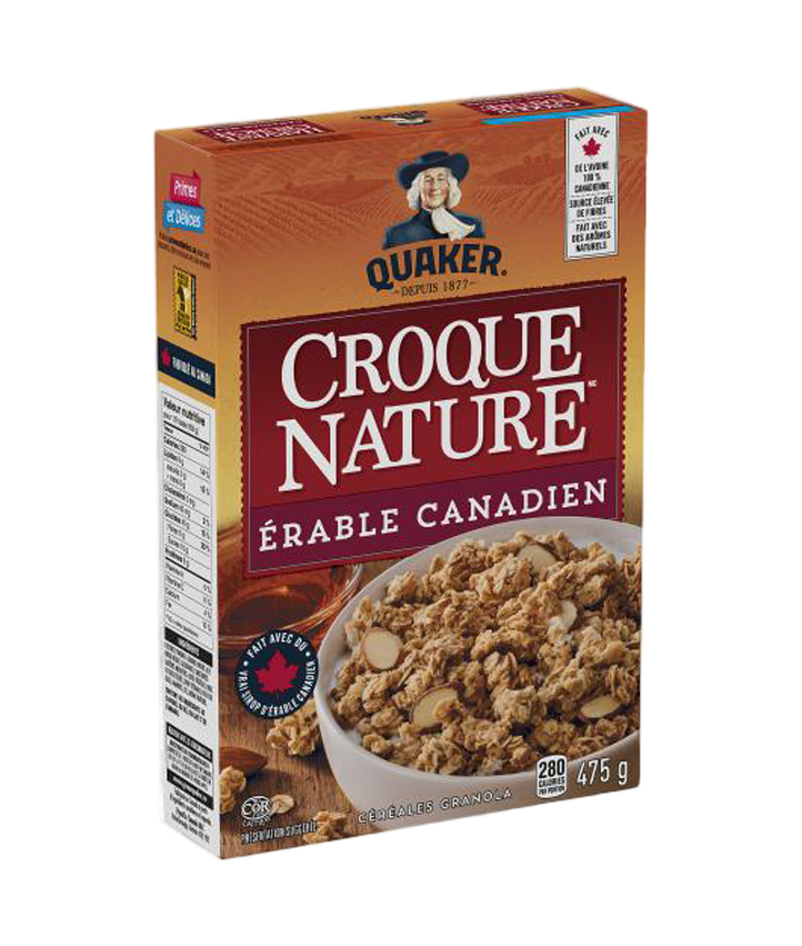 Quaker<sup>®</sup> Céréales granola Croque Nature<sup>_MC_</sup> Érable canadien