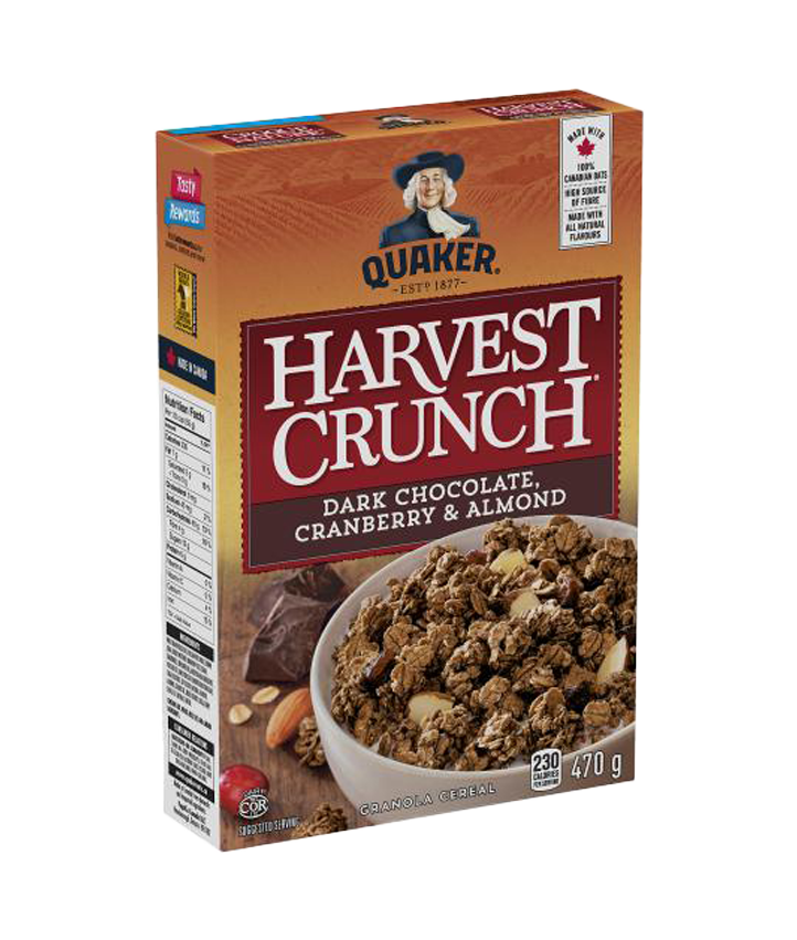 Quaker<sup>®</sup> Harvest Crunch<sup>®</sup> Dark Chocolate, Cranberry & Almond Cereal