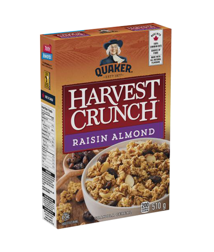 Quaker<sup>®</sup> Harvest Crunch<sup>®</sup> Raisin & Almond Cereal