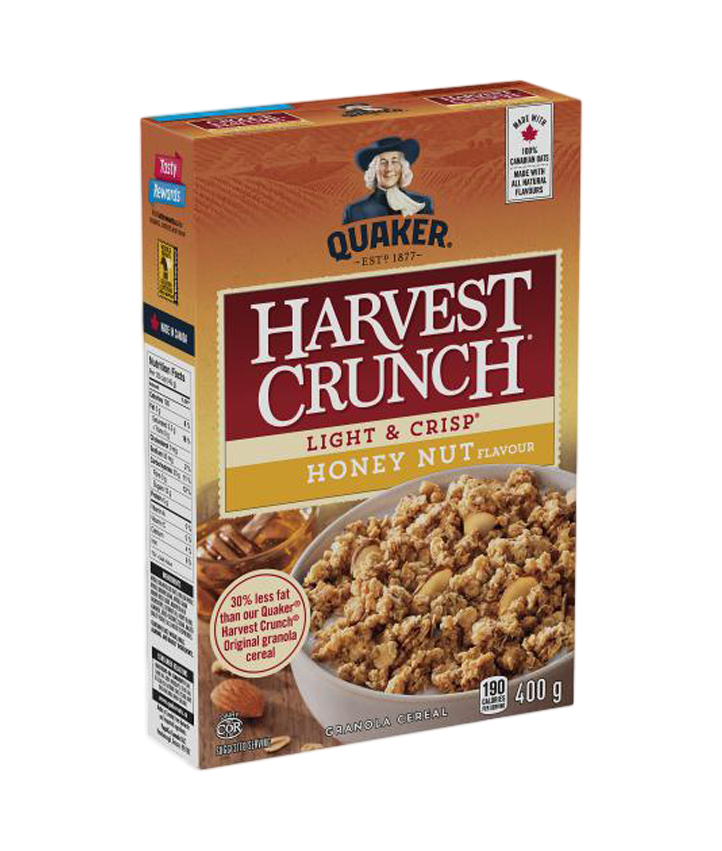 Quaker Harvest Crunch Light & Crisp Honey & Nut Cereal