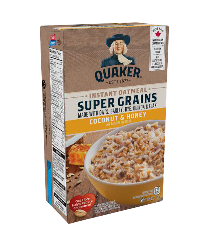 Quaker<sup>®</sup> Super Grains Coconut & Honey Instant Hot Cereal