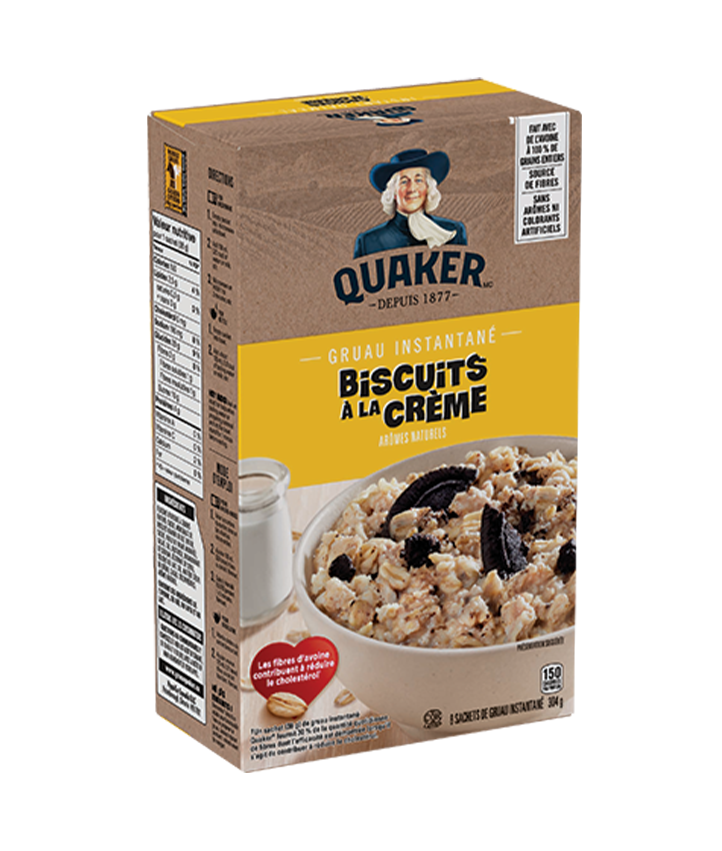 Gruau instantané Quaker<sup>®</sup> – Biscuits à la crème