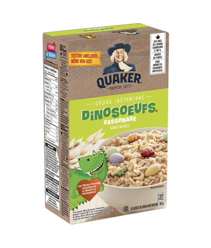 Gruau instantané Quaker<sup>®</sup> – Dinosoeufs<sup>®</sup>
