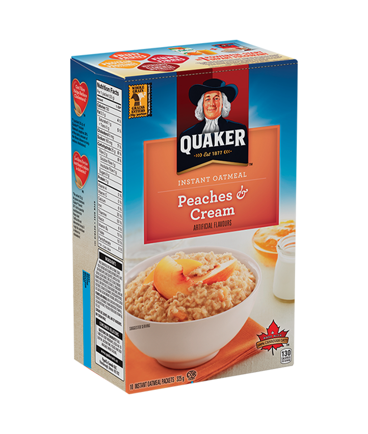 Gruau instantané Quaker<sup>®</sup> – Saveur Pêches et crème