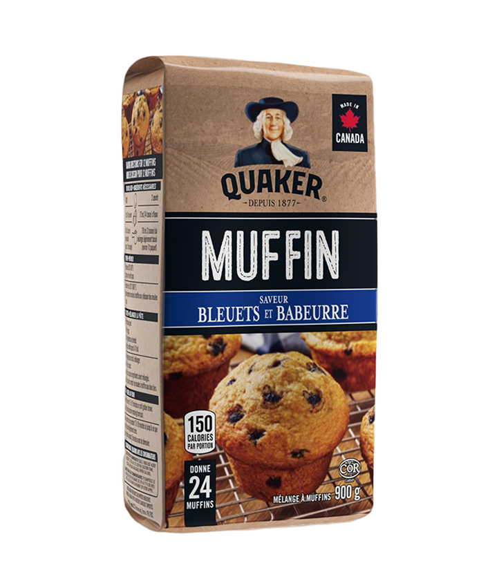 Quaker<sup>®</sup> Mélange à muffins Saveur de Bleuets et babeurre