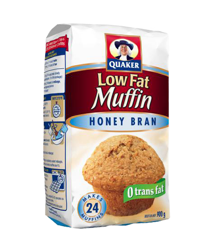 Quaker<sup>®</sup> Mélange à muffins faible en gras Son et miel