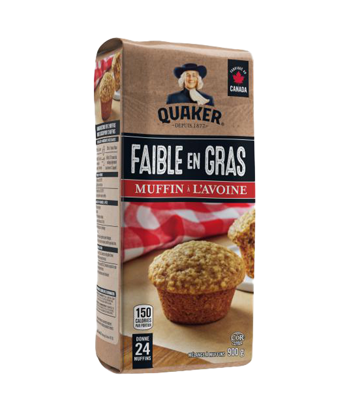 Quaker<sup>®</sup> Mélange à muffins faible en gras Avoine