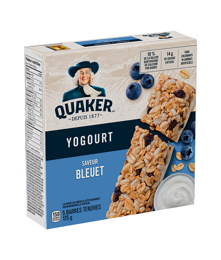 Quaker<sup>®</sup> Barres tendres Yogourt Bleuet