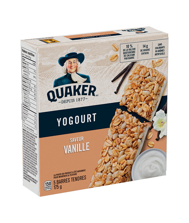 Quaker<sup>®</sup> Barres tendres Yogourt Vanille