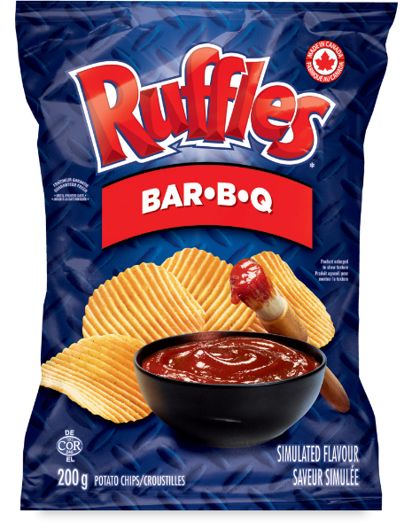 RUFFLES<sup>®</sup> Bar-B-Q Simulated Flavour Potato Chips