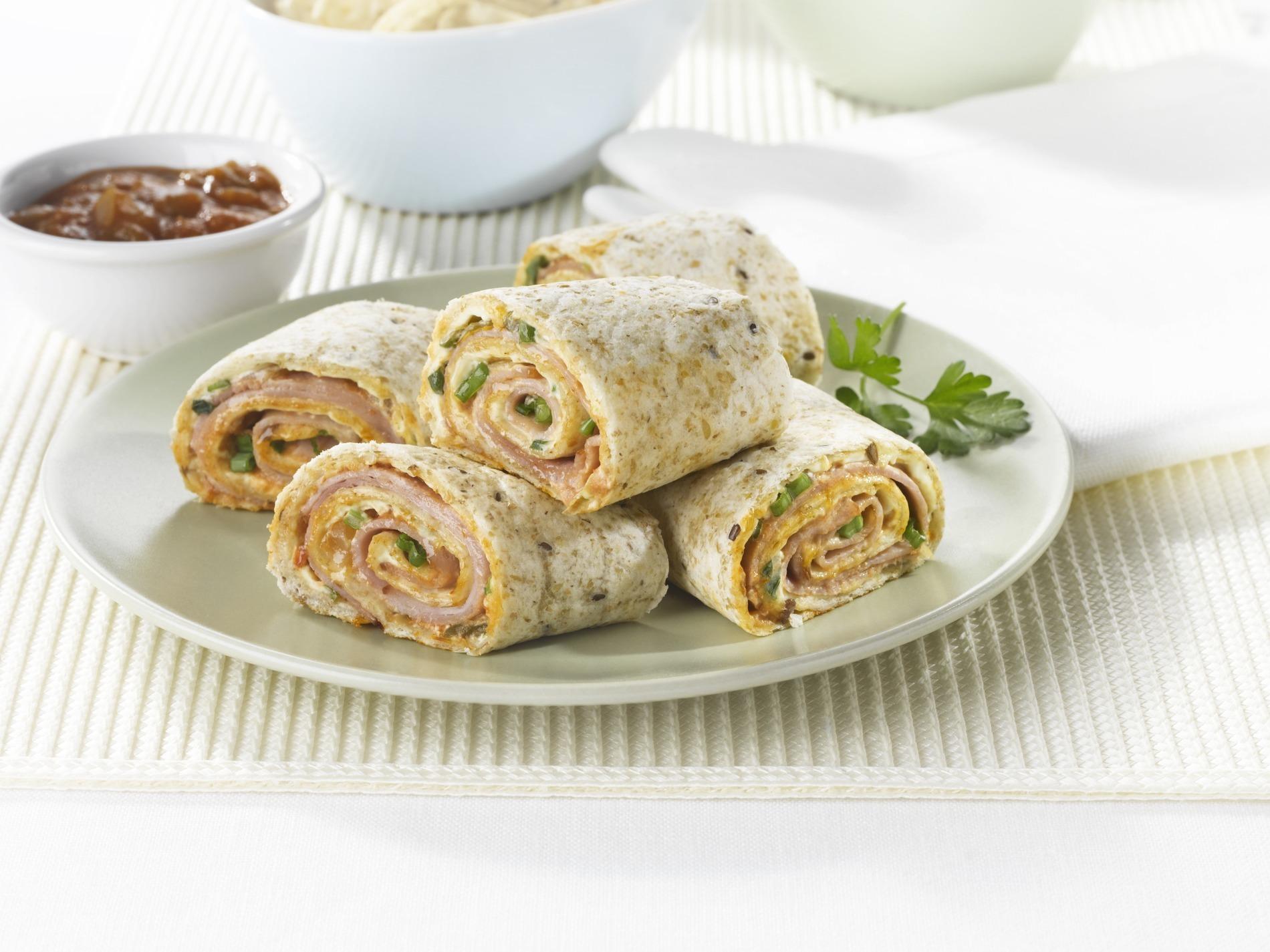 Baked Salsa Ham Roll-Ups