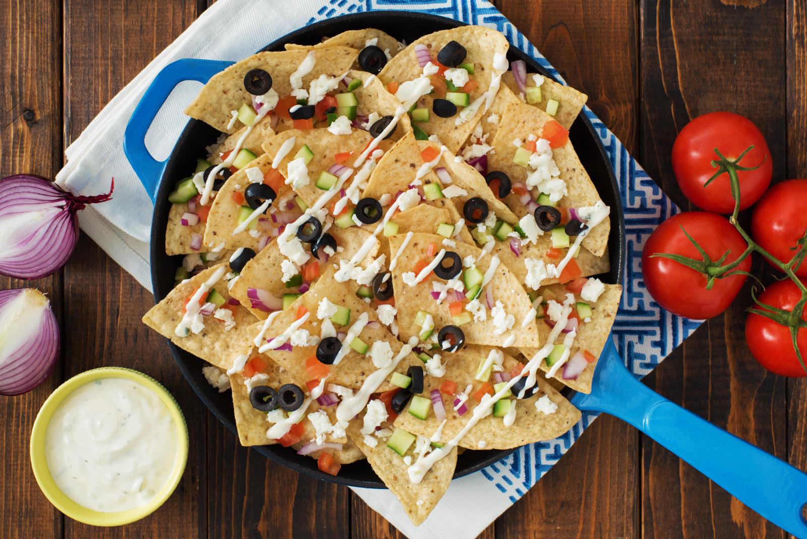 Nachos fraîcheur à la grecque