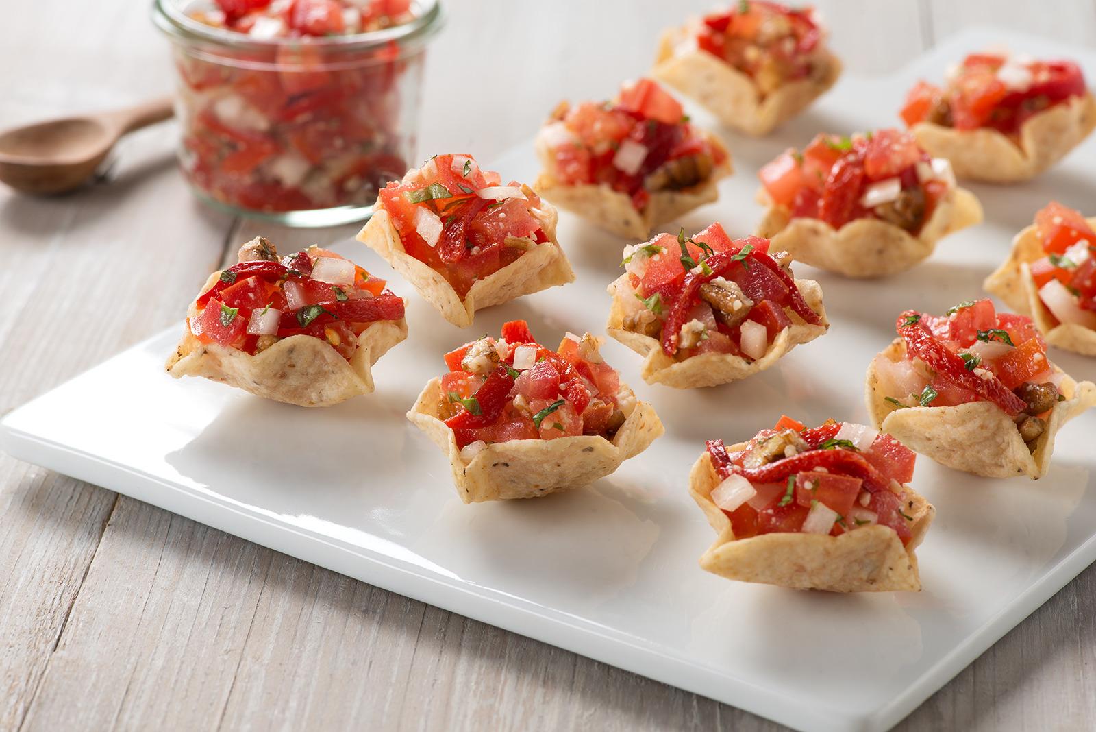 Bruschetta au pesto de poivrons rouges