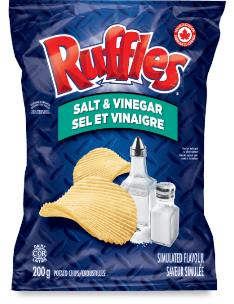 Croustilles RUFFLES<sup>®</sup> Saveur simulée Sel et vinaigre