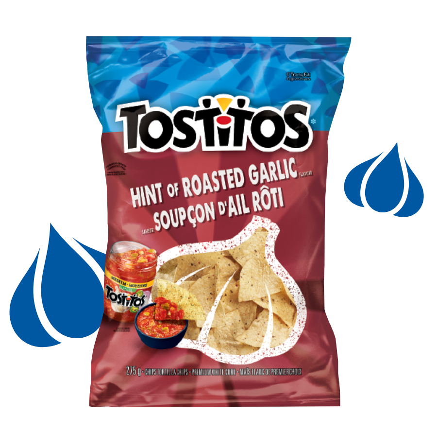 Chips tortilla TOSTITOS<sup>®</sup> Saveur Soupçon d’ail rôti