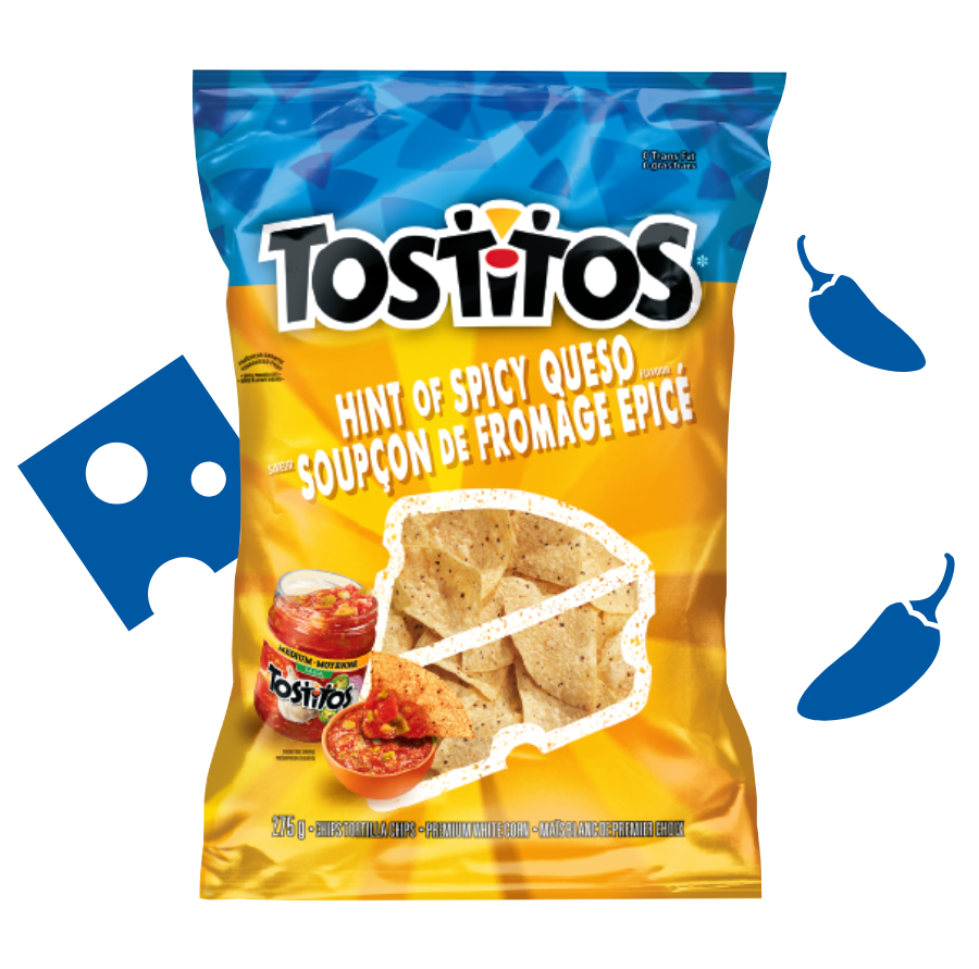 Tostitos® Hint of Spicy Queso flavour tortilla chips