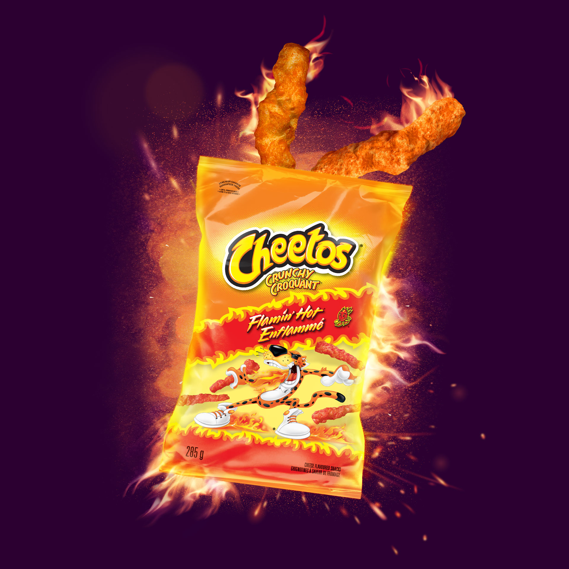 Grignotines à saveur de fromage CHEETOS CROQUANT<sup>®</sup> Enflammé